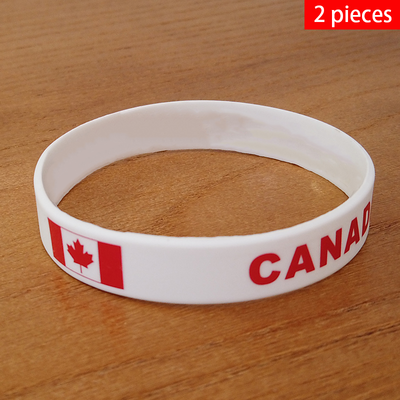 Men'S Accessories Canada - 2 buah gelang silikon bendera nasional