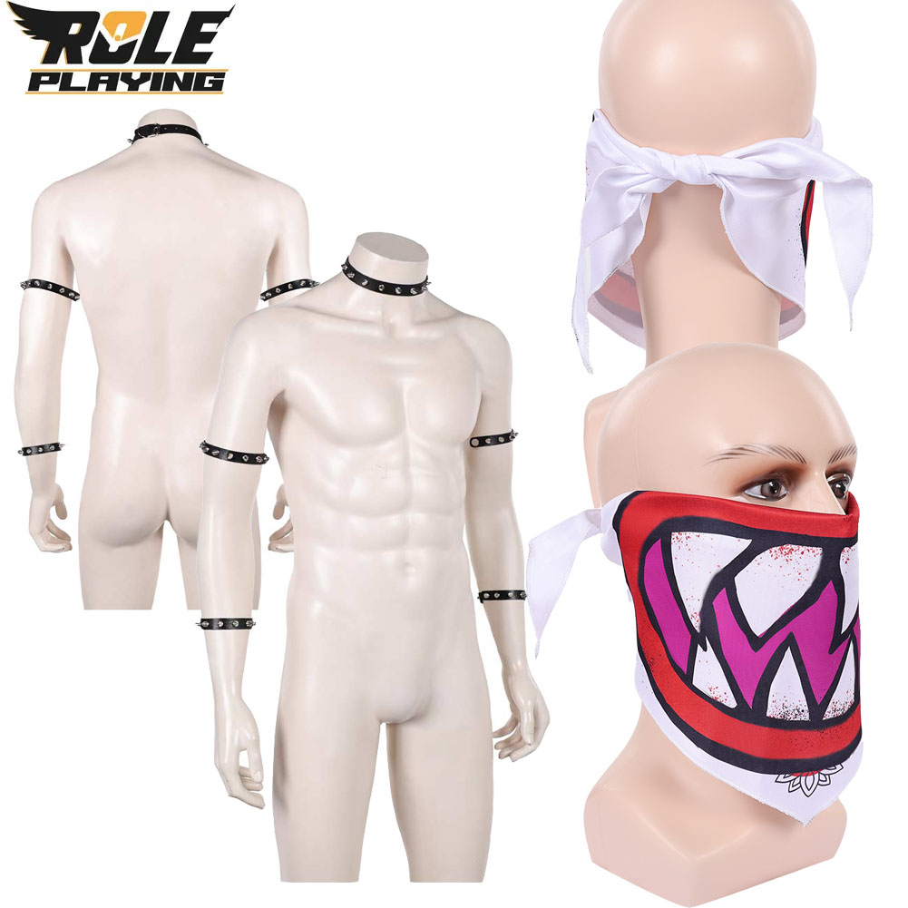 Men Accessories Style - Bowser Jr Cosplay Syal Masker Gelang