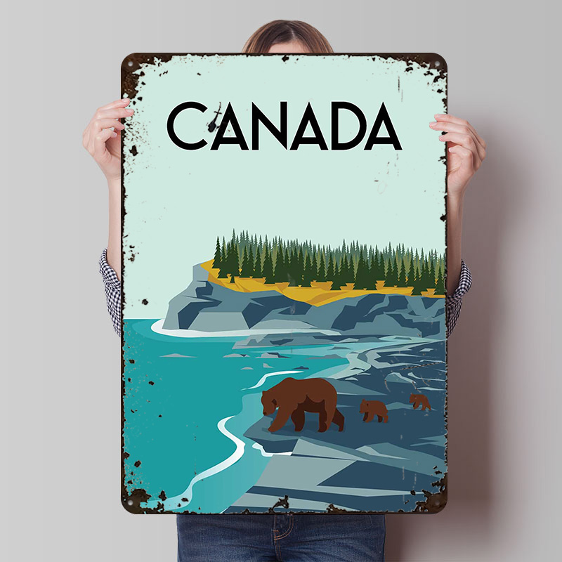 Men'S Accessories Canada - Poster Perjalanan Kanada Seni Dinding Kustom