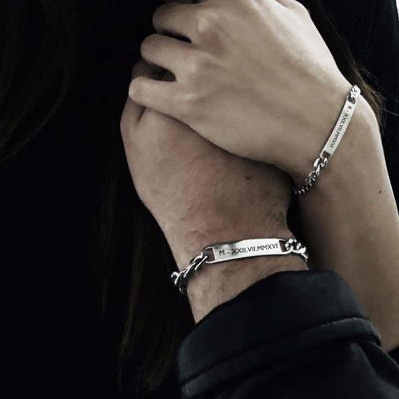 Men Accessories Wrist - Plat Id Tag Bar Gelang Kuba