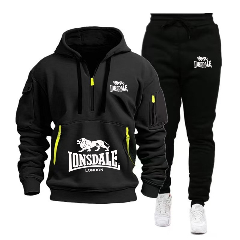 Men'S Accessories Pouch - LONSDALE Set Hoodie Saku Kanguru Pria