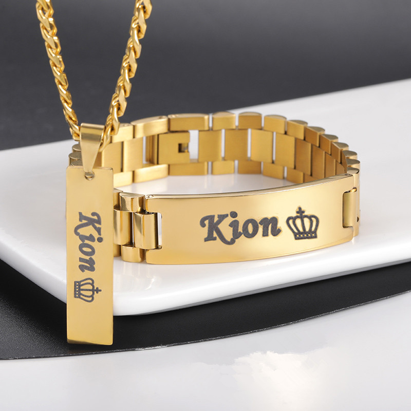 Men Accessories Wrist - Kustom kalung nama pria gelang besar