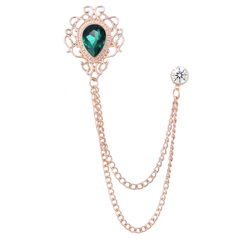 Pin Kerah Kristal Berlian Imit - Men Accessories Jewelry ulasan dan harga