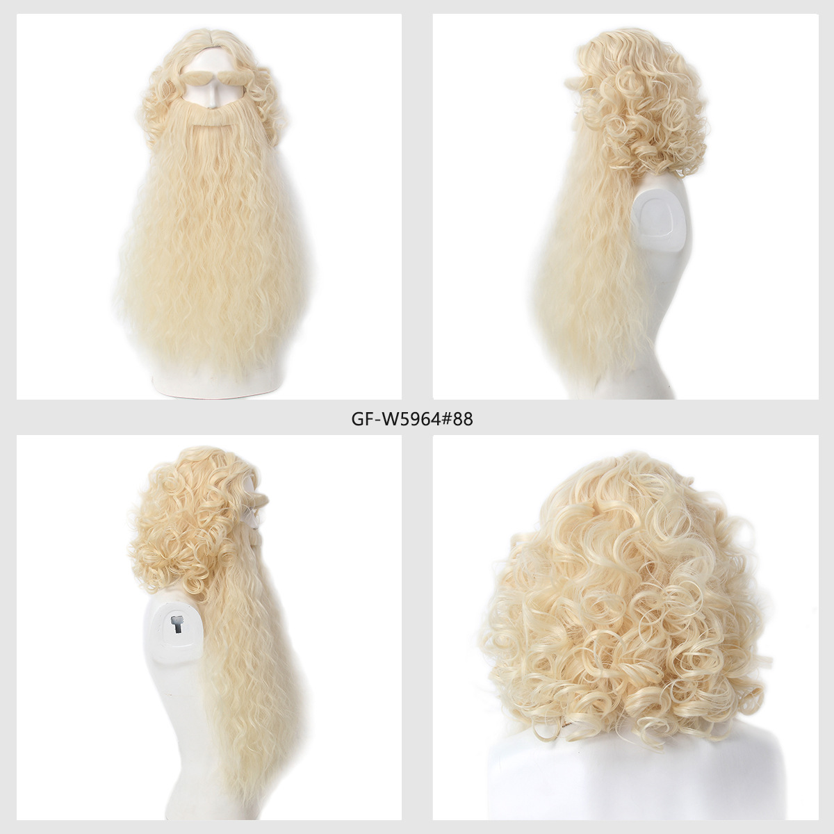 Wig Rambut Santa Klaus Natal + - Men Accessories Style ulasan dan harga