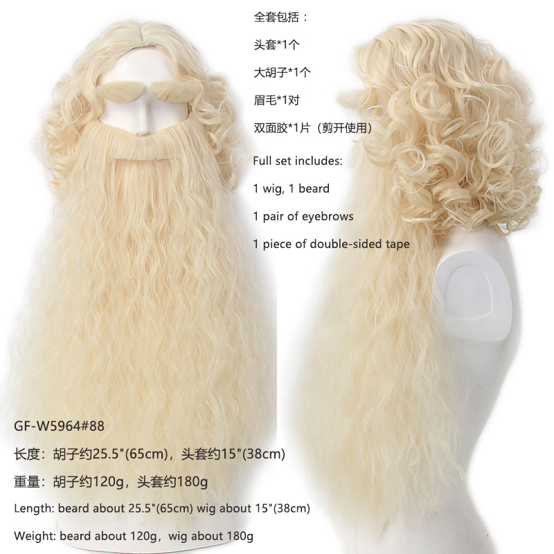 Wig Rambut Santa Klaus Natal + - Men Accessories Style ulasan dan harga