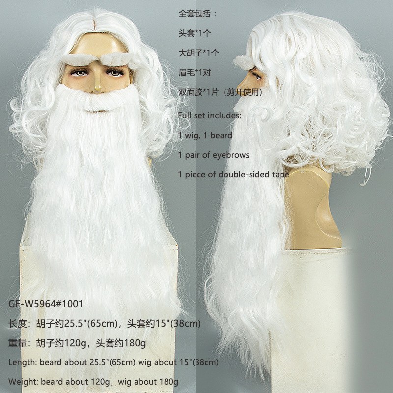 Wig Rambut Santa Klaus Natal + - Men Accessories Style ulasan dan harga