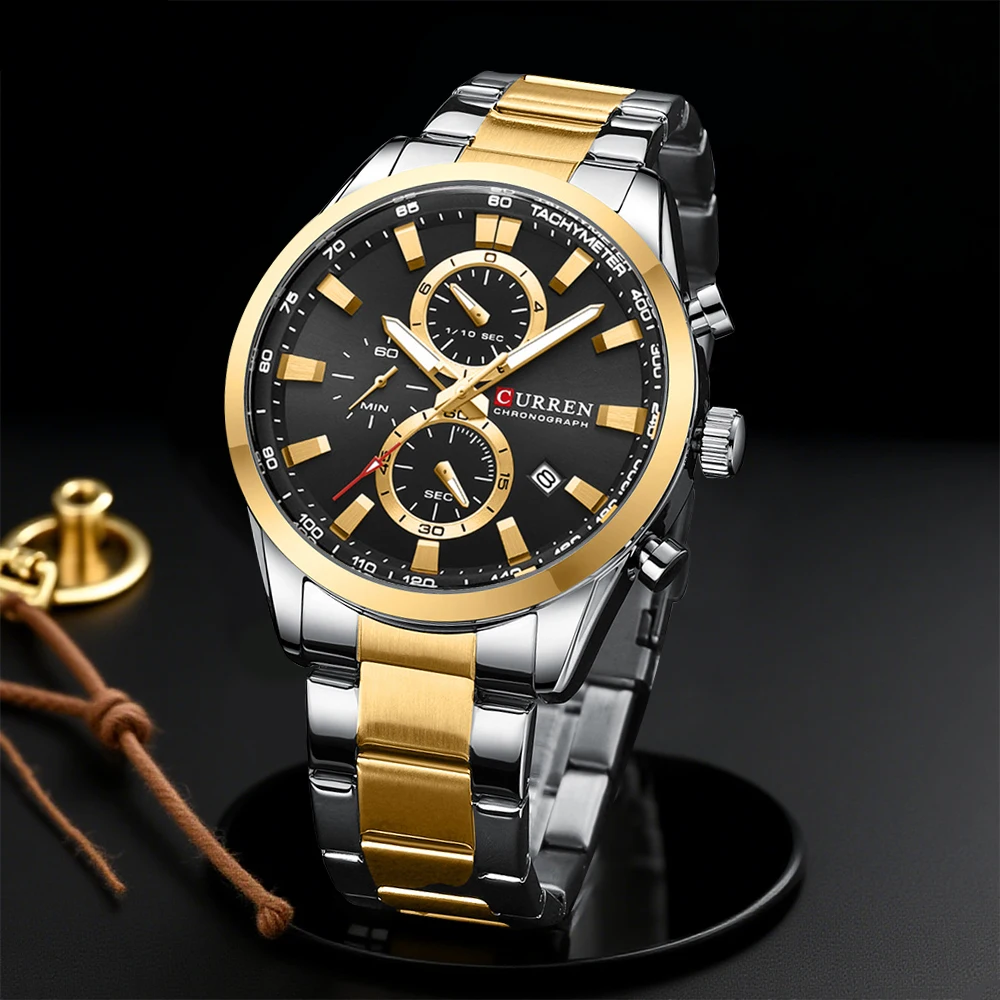 CURREN Jam Tangan Olahraga Chr - Men Accessories Jewelry ulasan dan harga