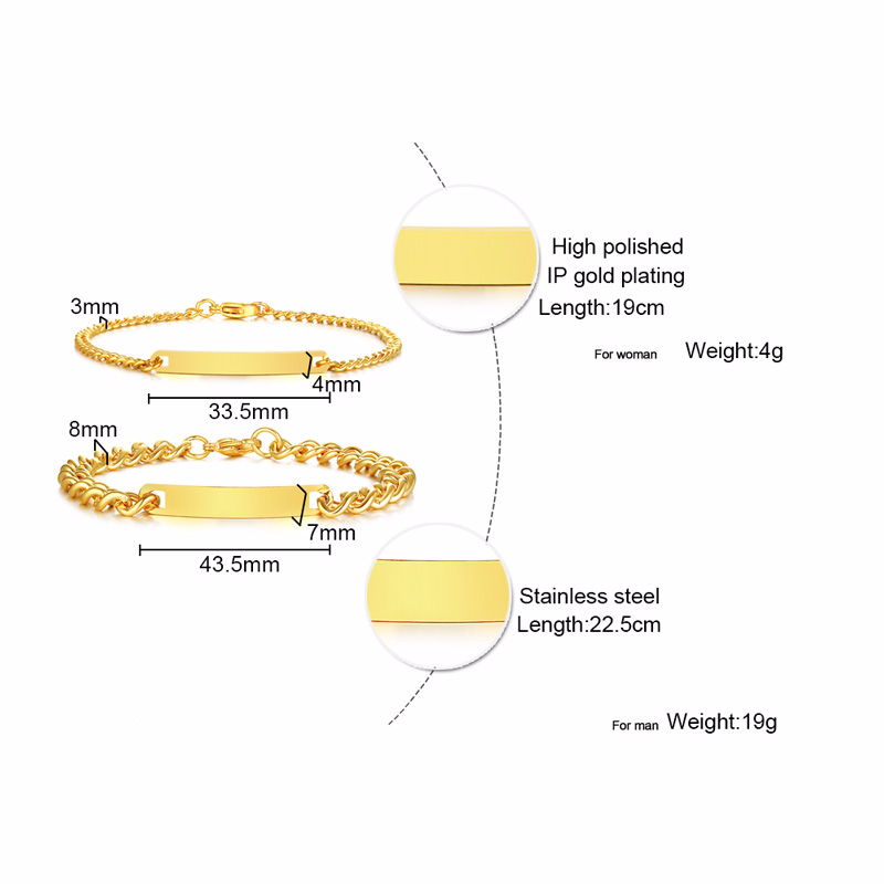 Plat Id Tag Bar Gelang Kuba Li - Men Accessories Wrist ulasan dan harga