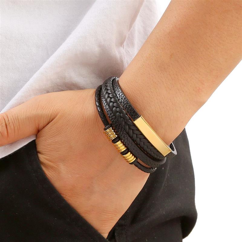 Klasik gelang kulit pria gaya  - Men Accessories Wrist ulasan dan harga